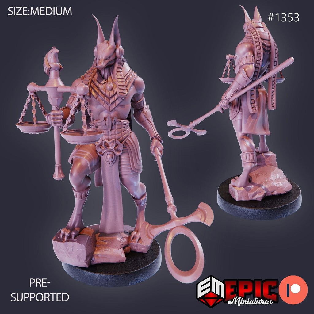 Anubis Avatar Option #1353 front DND miniature Sands of Destiny 16k resin