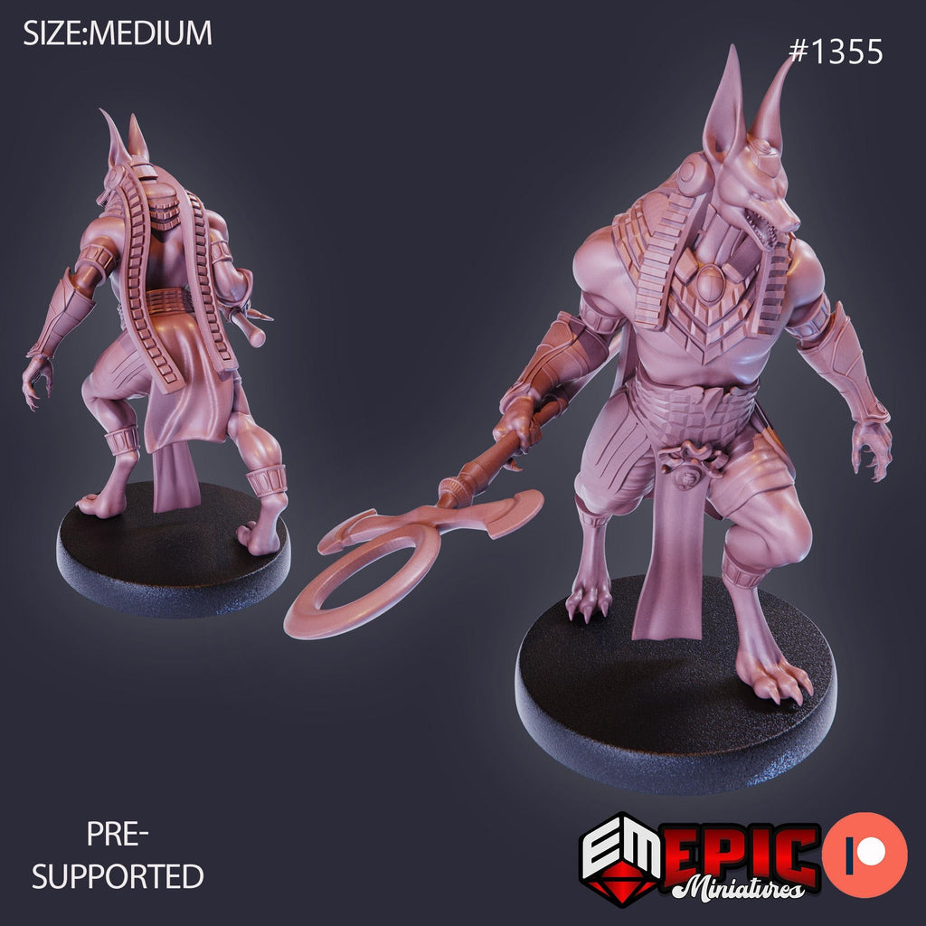 Anubis Avatar Option #1355 front DND miniature Sands of Destiny 16k resin