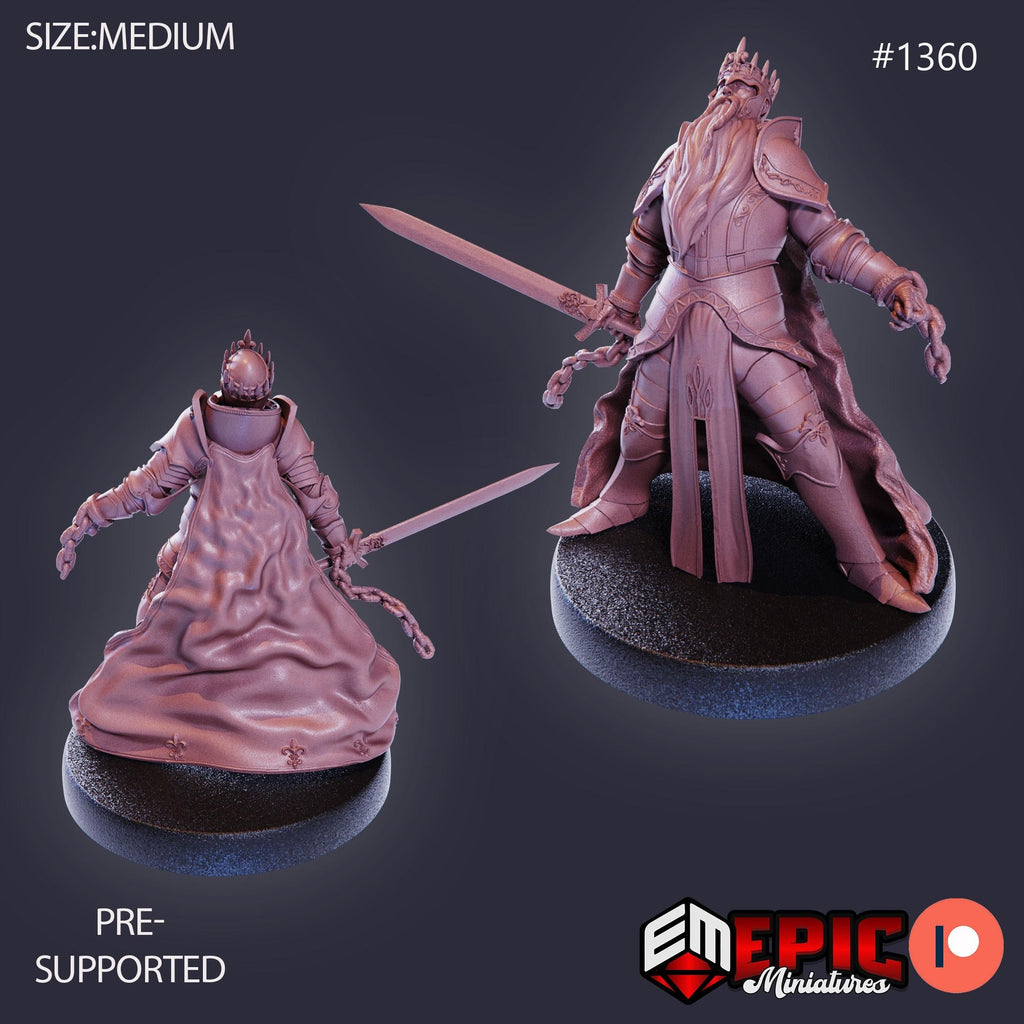 Revenant King Option #1360 front DND miniature Kingdom of Secrets 16k resin