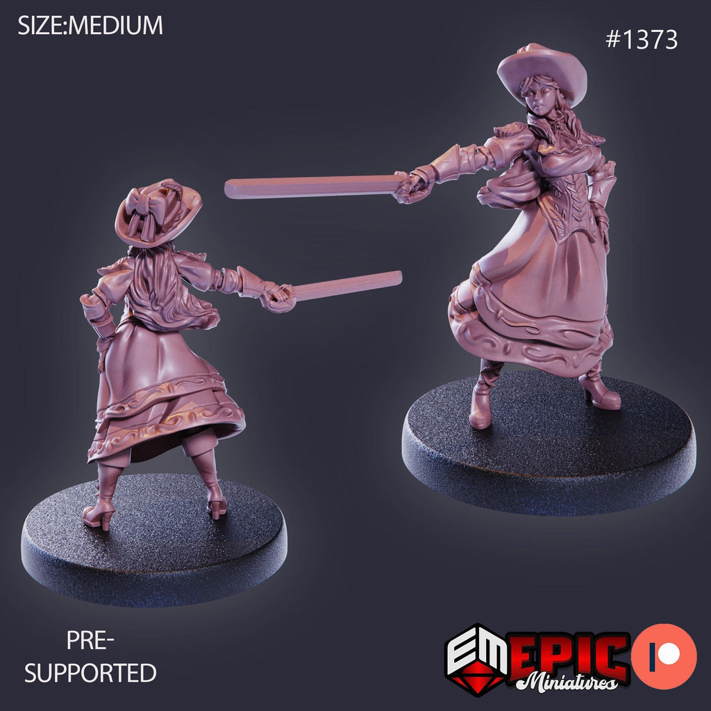 Lady Roseheart Option #1373 front DND miniature Kingdom of Secrets 16k resin