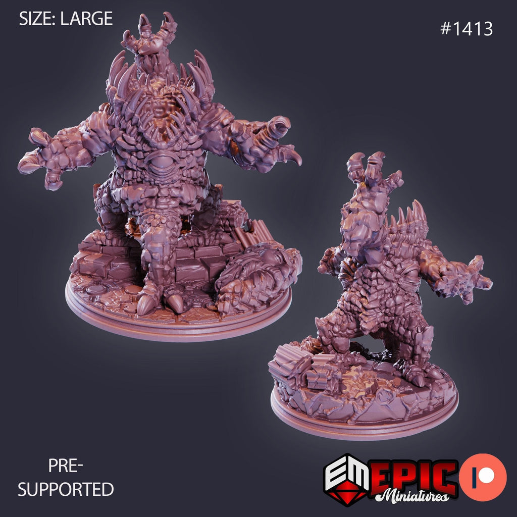 Gem Devourer Option #1413 front DND miniature Burning Lands 16k resin