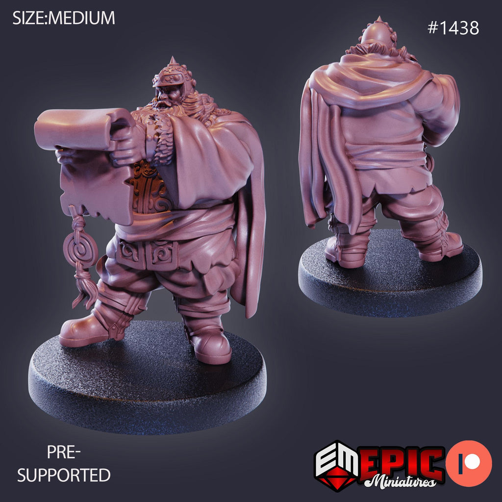 Fire Dwarf Male Option #1438 front DND miniature Burning Lands 16k resin