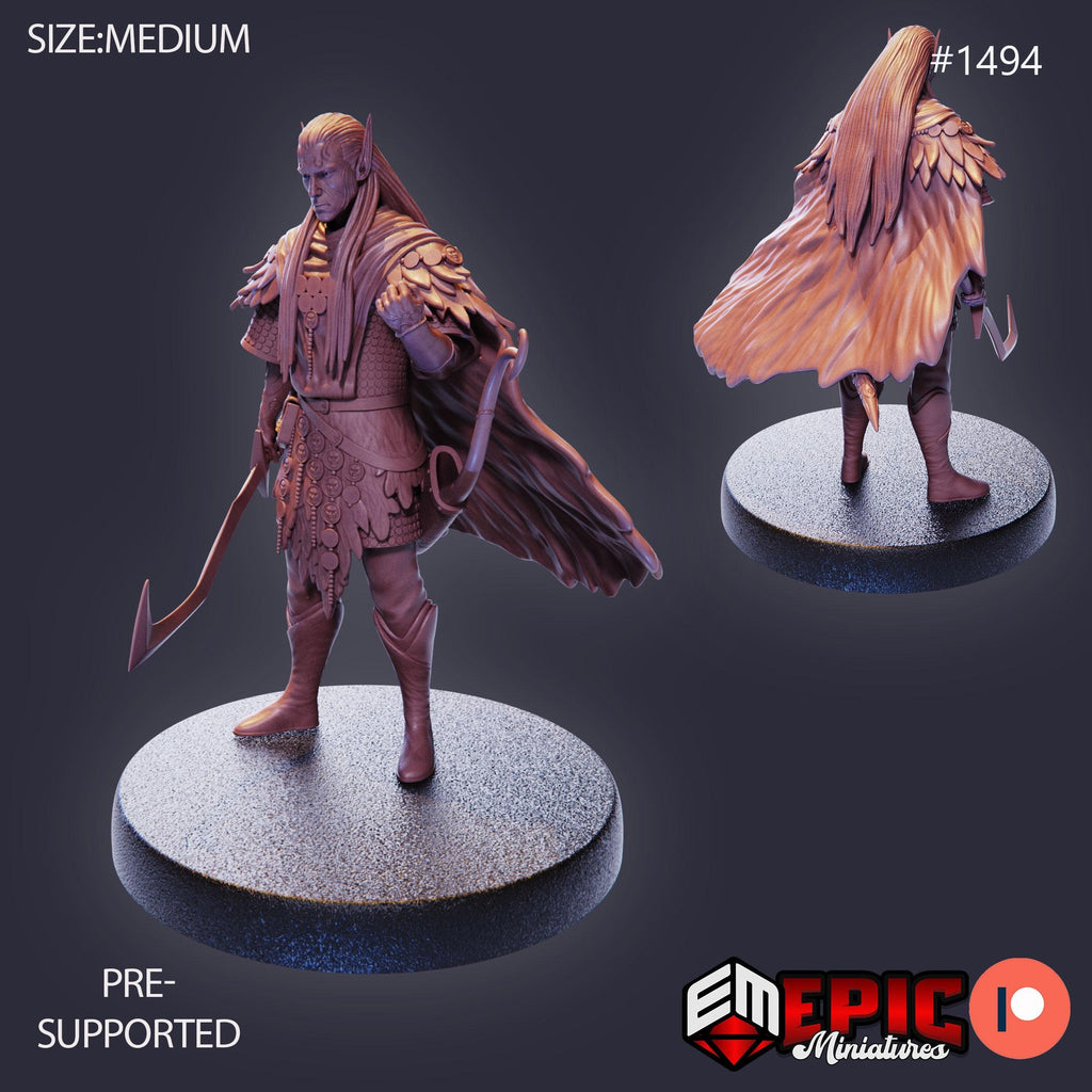 Fey Elf Summer Option #1494 front DND miniature Elven Grace 16k resin