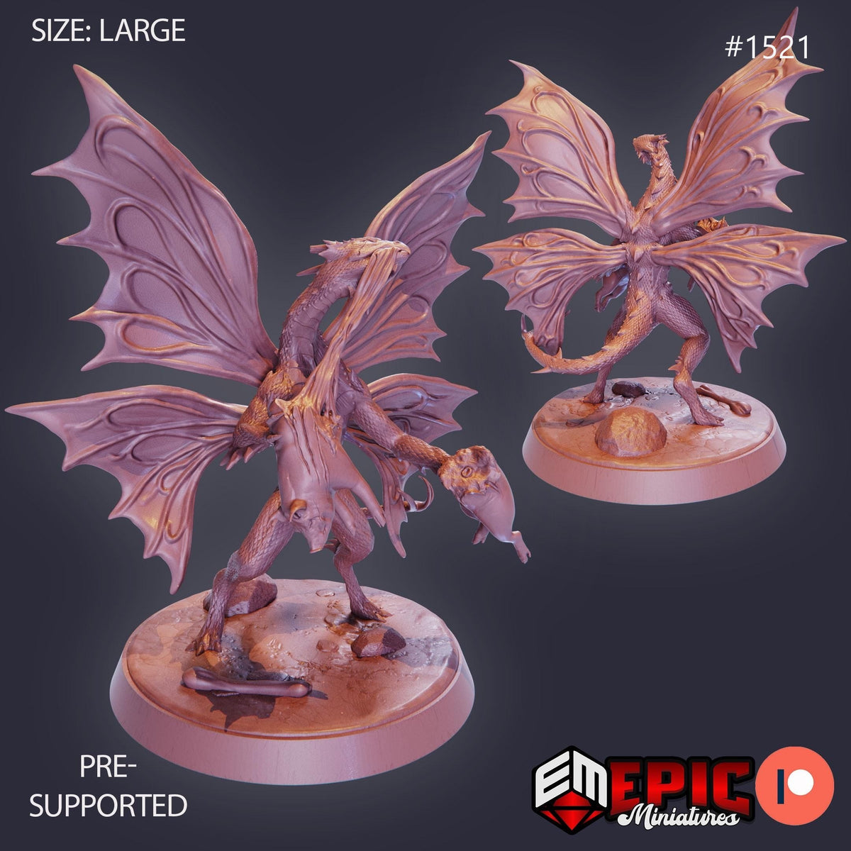Fairy Dragon Option #1521 front DND miniature Elven Grace 16k resin