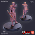 Barbarian Female Option #1542 front DND miniature Barbarian Winter 16k resin