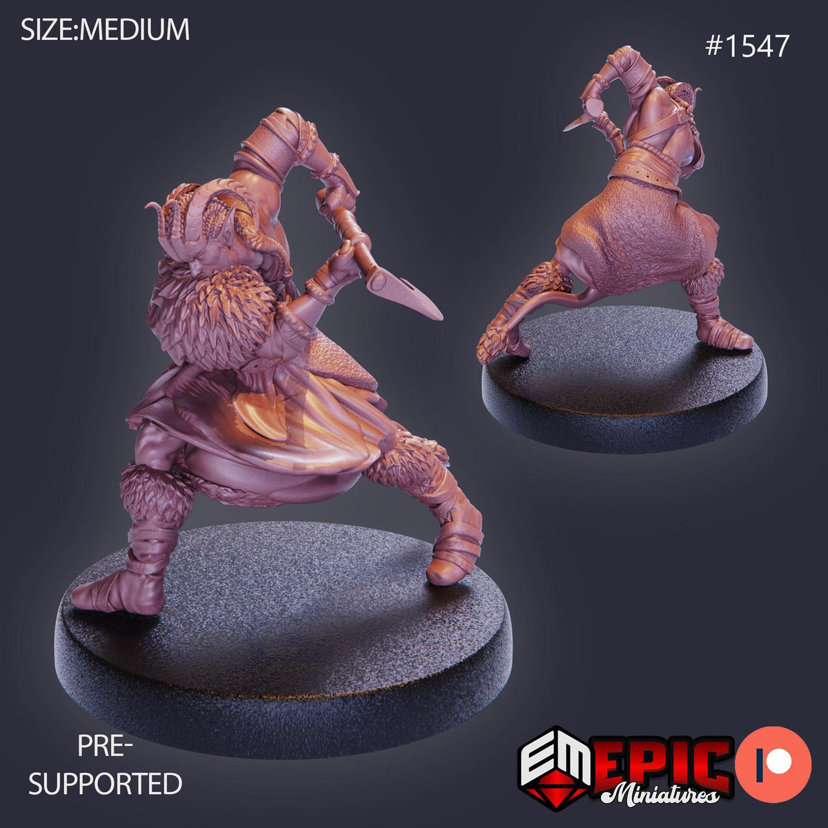 Devil Folk Barbarian Option #1547 front DND miniature Barbarian Winter 16k resin