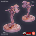 Half Dwarf Adventurer Option #1552 front DND miniature Barbarian Winter 16k resin