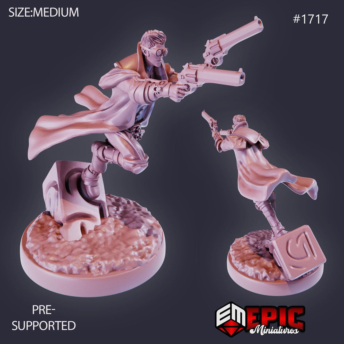 Adventurer Isaac Option #1717 front DND miniature Steam Constructs 16k resin