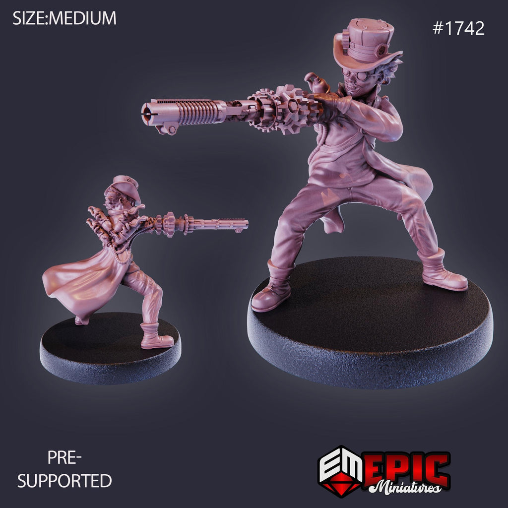 Prof. Felix Fortune Option #1742 front DND miniature Steam Constructs 16k resin