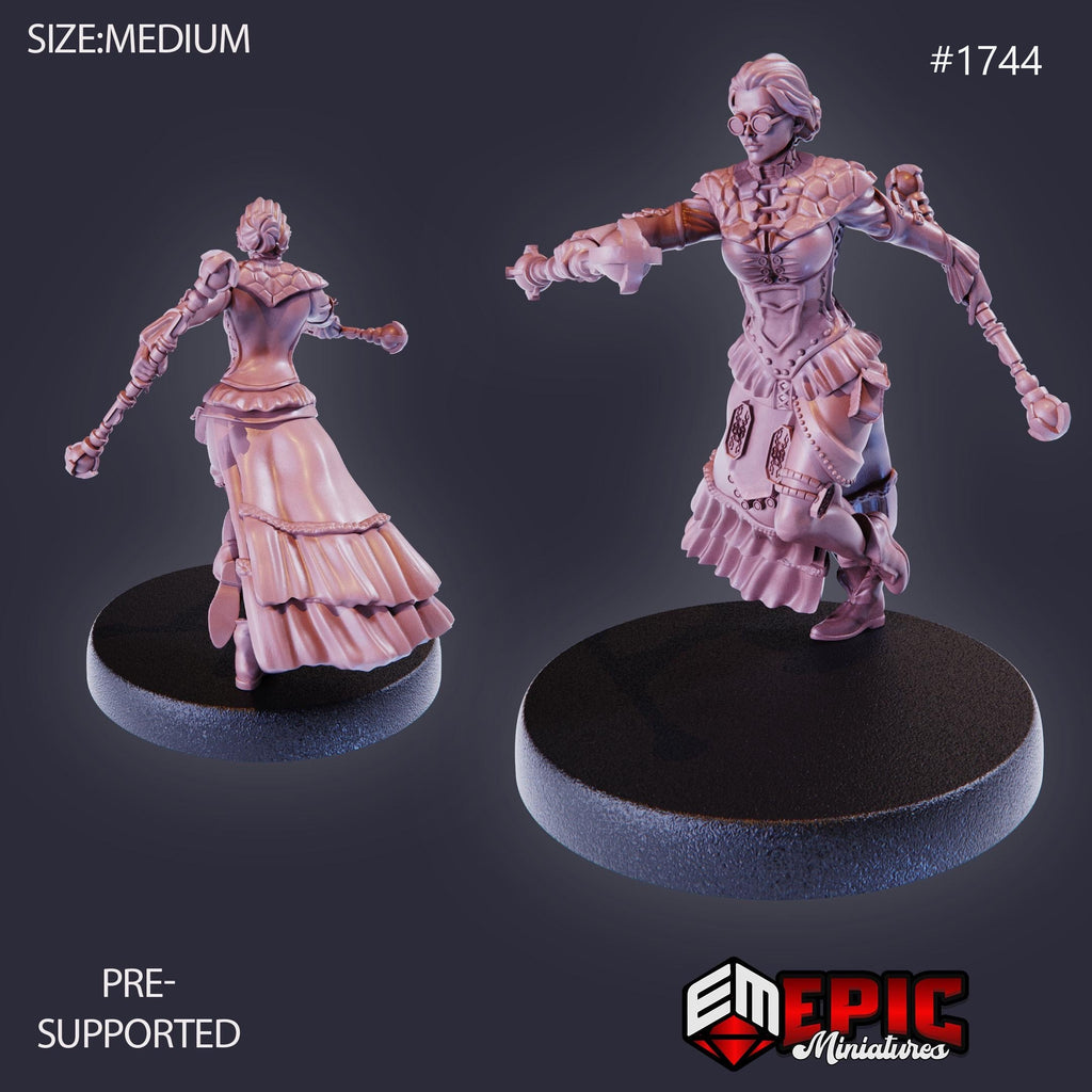 Madame Rever Option #1744 front DND miniature Steam Constructs 16k resin