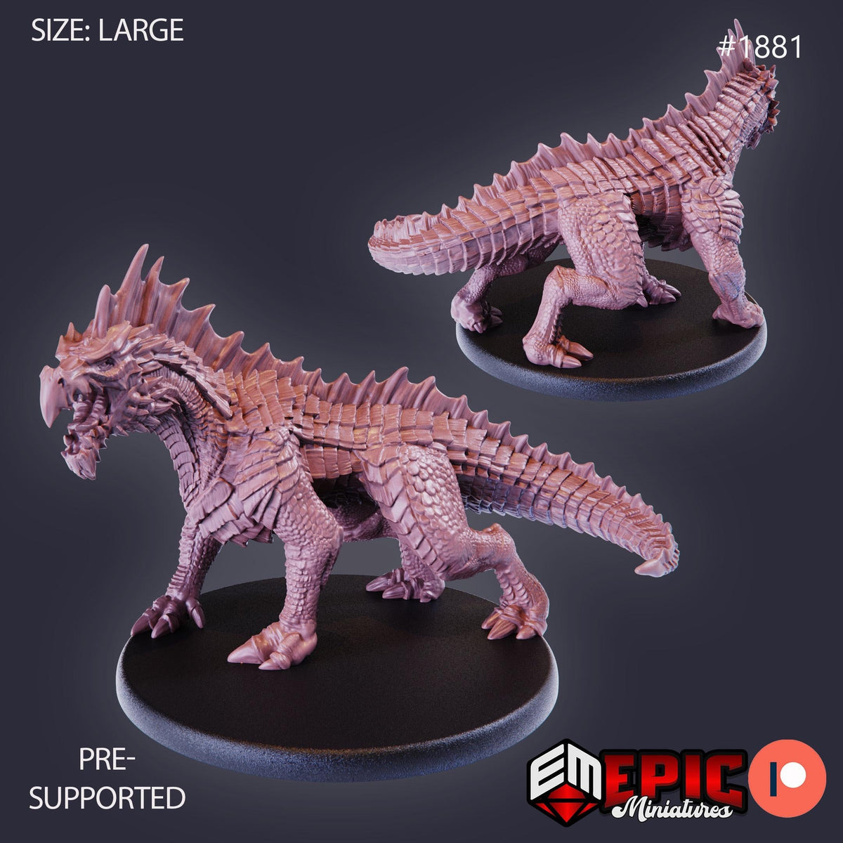 Green Guard Drake Option #1881 front DND miniature Extra Monster Pack 16k resin