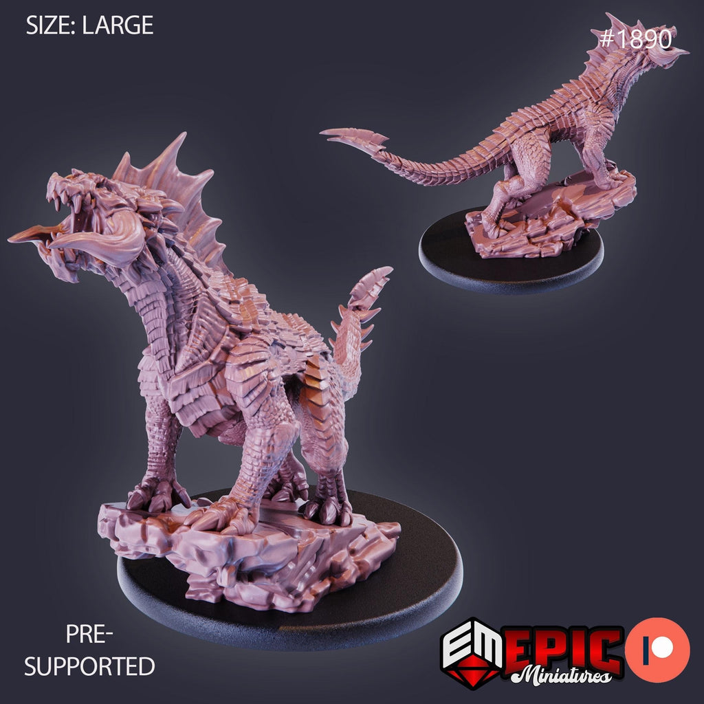 Black Guard Drake Option #1890 front DND miniature Extra Monster Pack 16k resin
