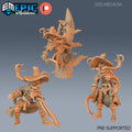 Pumpkin Scarecrow Set of 3 DND miniatures group photo Little Folk