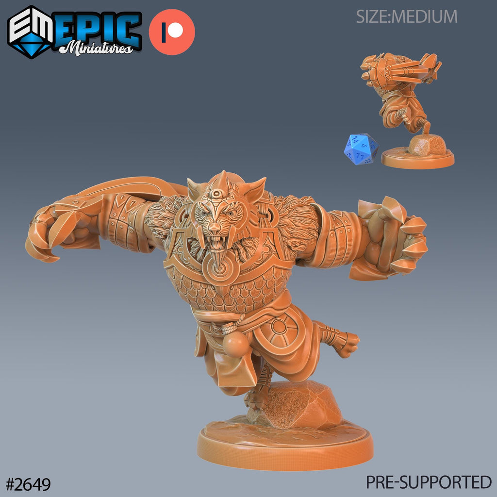 Armored Beast Option #2649 front DND miniature Little Folk 16k resin
