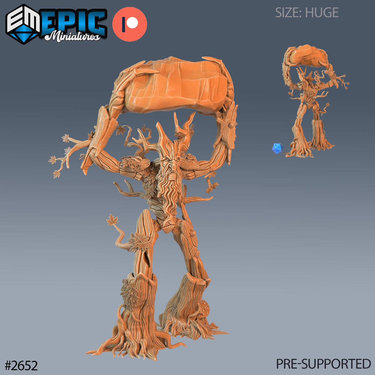 Treant Option #2652 front DND miniature Little Folk 16k resin