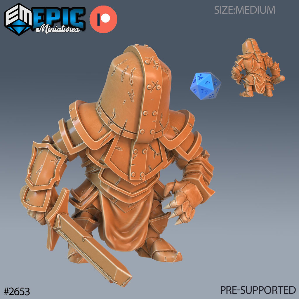 Halfling Juggernaut Option #2653 front DND miniature Little Folk 16k resin