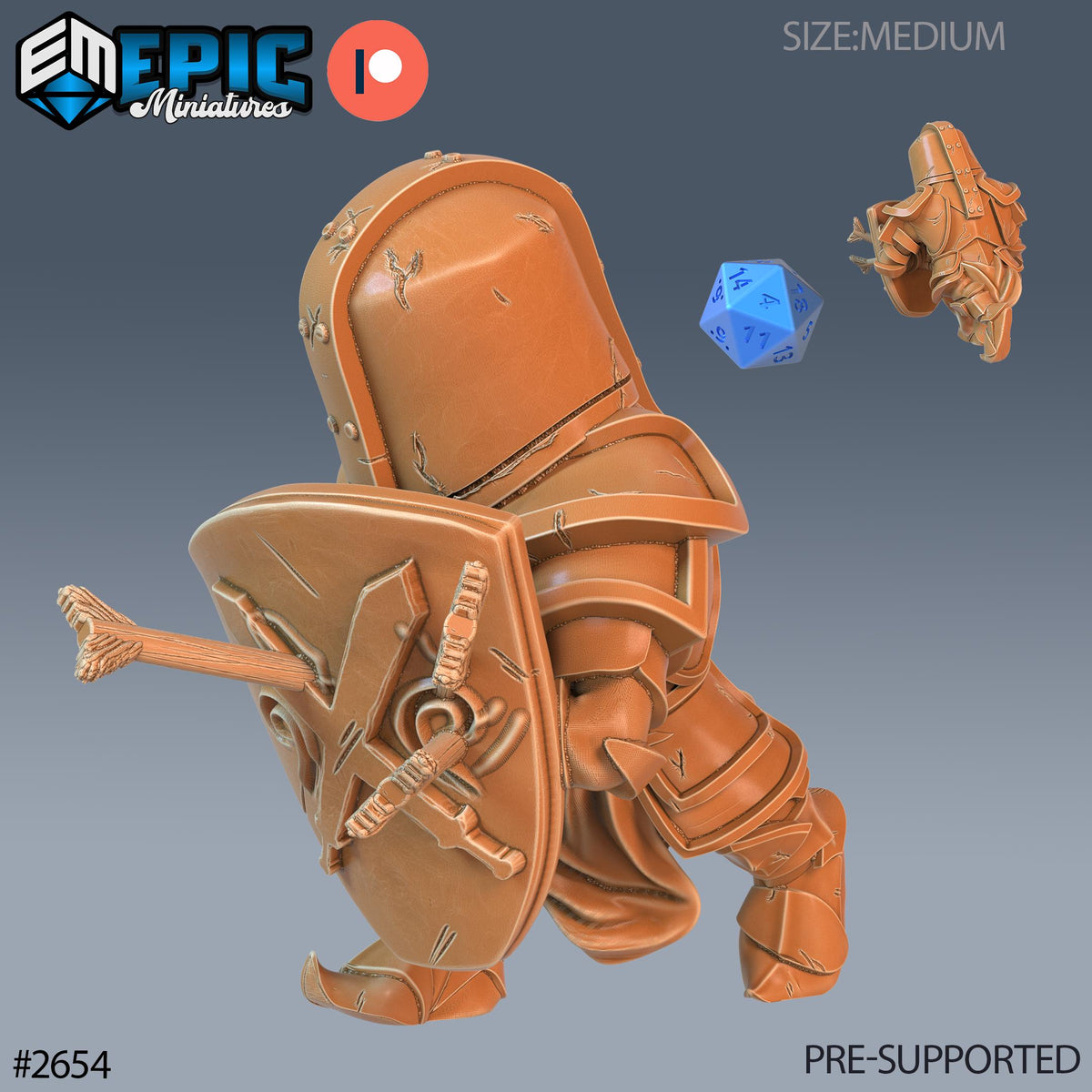 Halfling Juggernaut Option #2654 front DND miniature Little Folk 16k resin