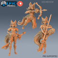 Fennec Girl Set of 3 DND miniatures group photo Little Folk