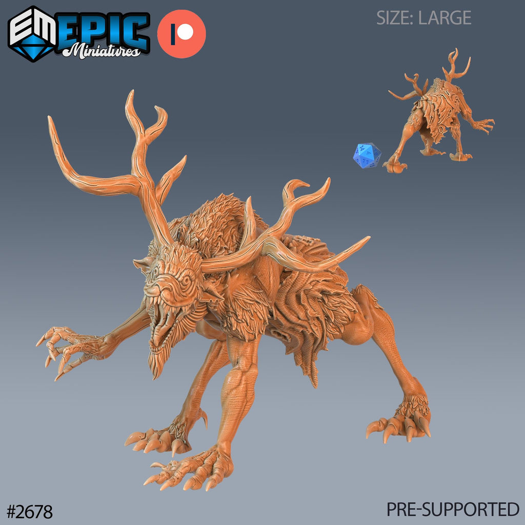 Wendigo Option #2678 front DND miniature Little Folk 16k resin