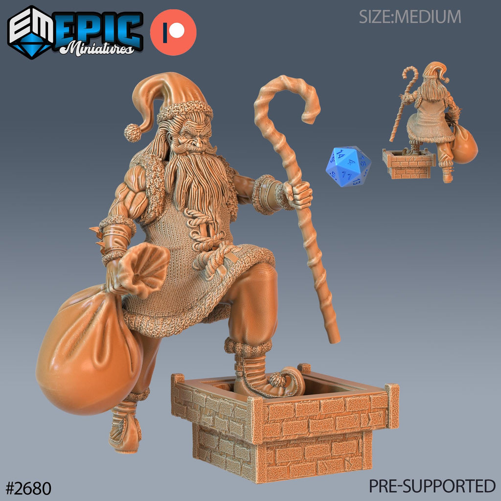 Santa Claus Option #2680 front DND miniature Wild Winter Holidays 16k resin