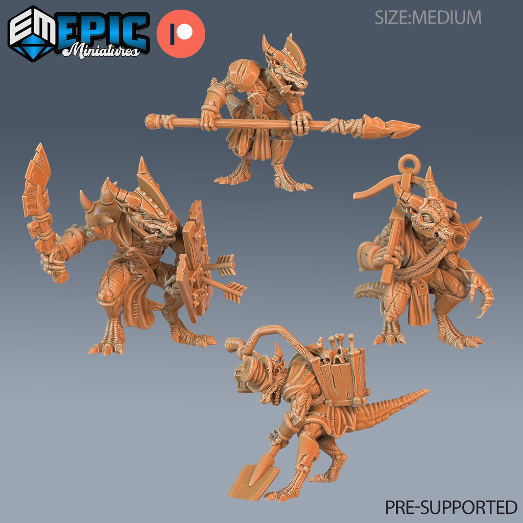 Kobold Tribe Set of 4 DND miniatures group photo Reptiles of War