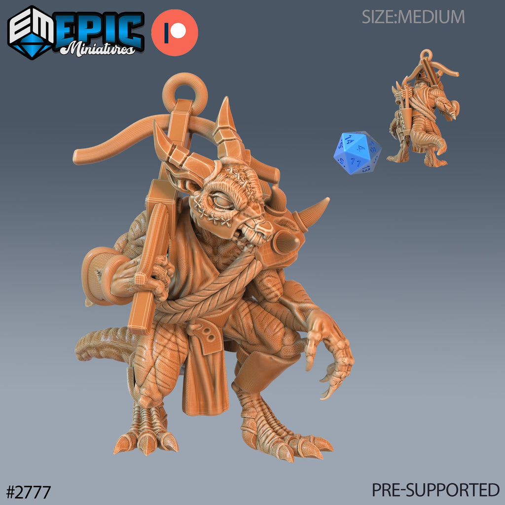 Kobold Tribe Option #2777 front DND miniature Reptiles of War 16k resin