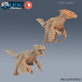 Feathered Raptor Set of 2 DND miniatures group photo Reptiles of War