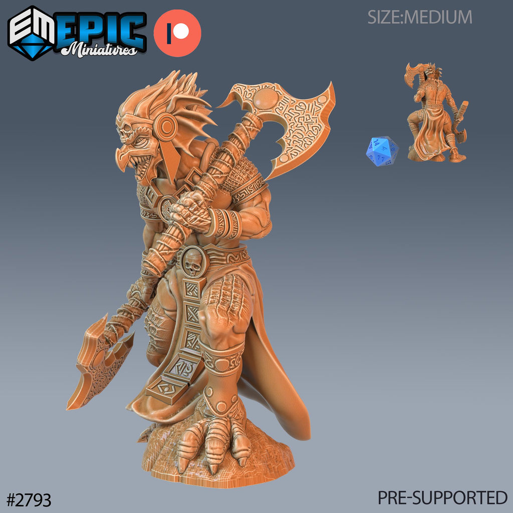 Dragon Kobold Option #2793 front DND miniature Reptiles of War 16k resin