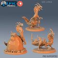 Cobra Lizard Set of 3 DND miniatures group photo Reptiles of War