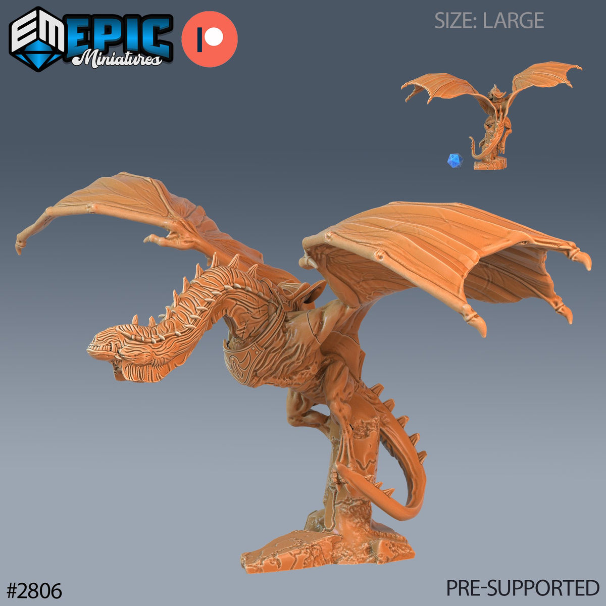 Cave Wyvern Set of 3 DND miniature Reptiles of War photo 5