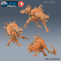 Crocodile Hunchback Set of 3 DND miniatures group photo Reptiles of War