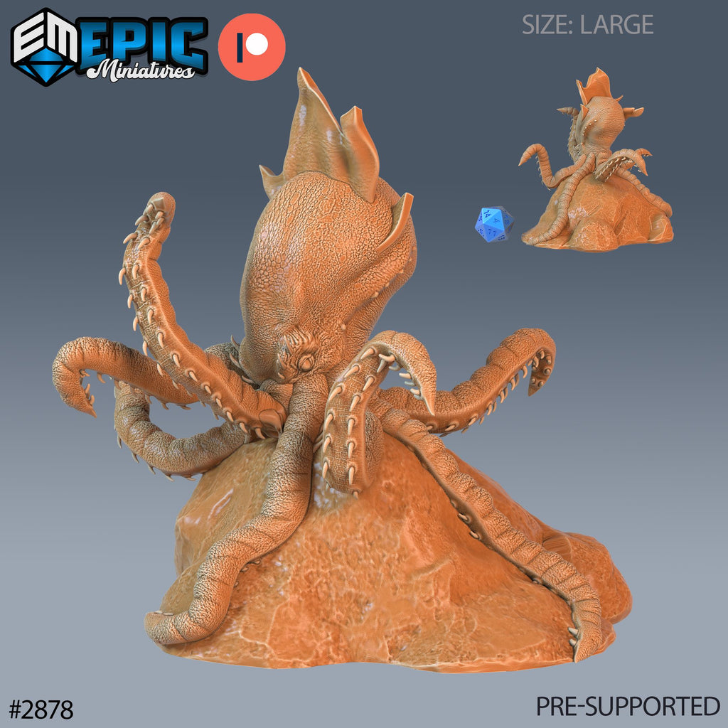Killer Octopus Option #2878 front DND miniature Aquatic Journey 16k resin