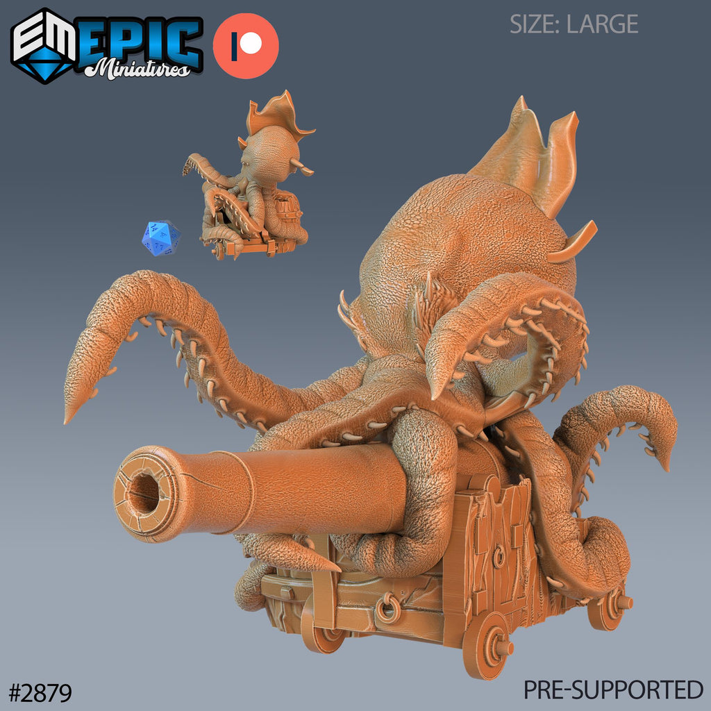 Killer Octopus Option #2879 front DND miniature Aquatic Journey 16k resin