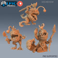 Anglerfish Folk Set of 3 DND miniatures group photo Aquatic Journey