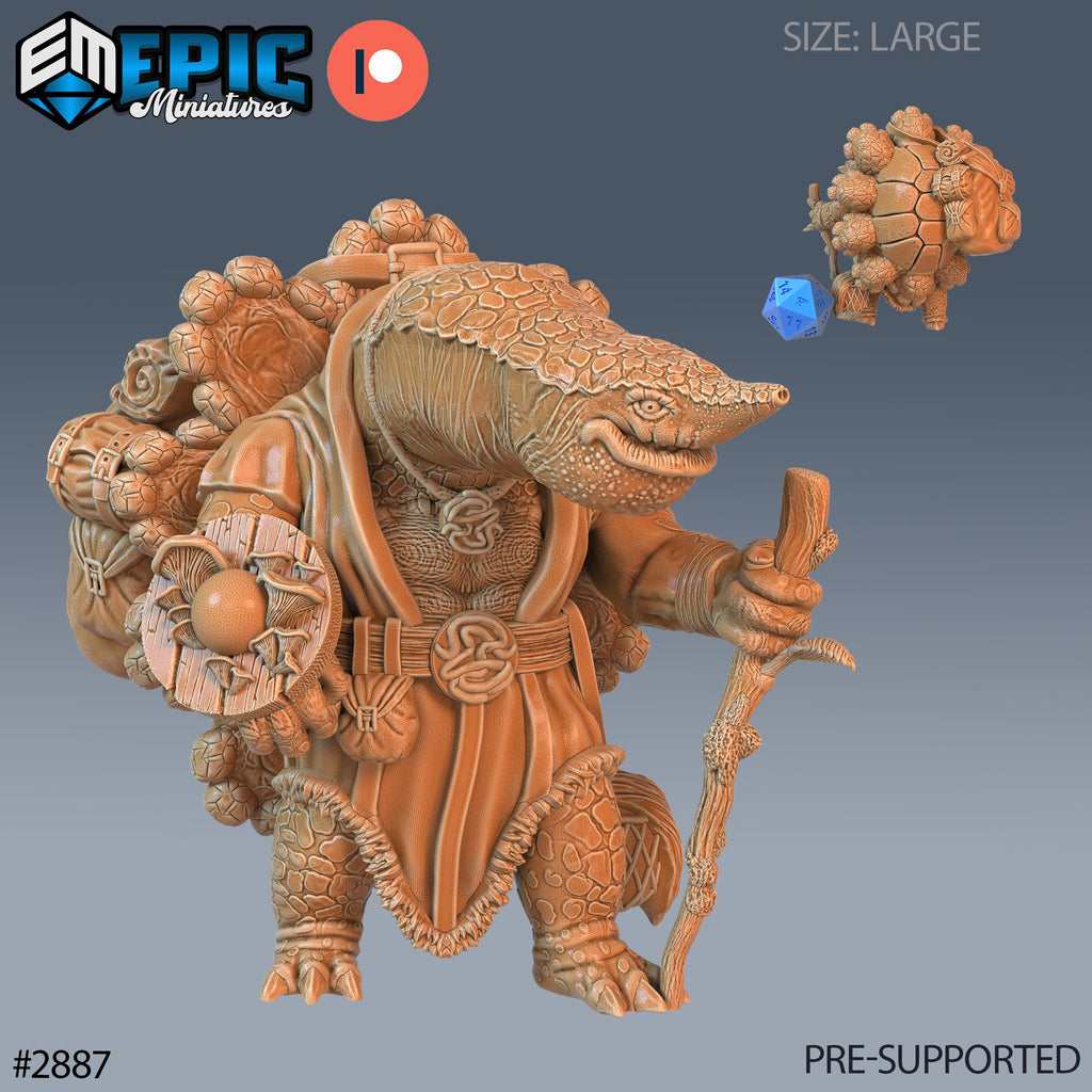 Island Turtle Folk Option #2887 front DND miniature Aquatic Journey 16k resin