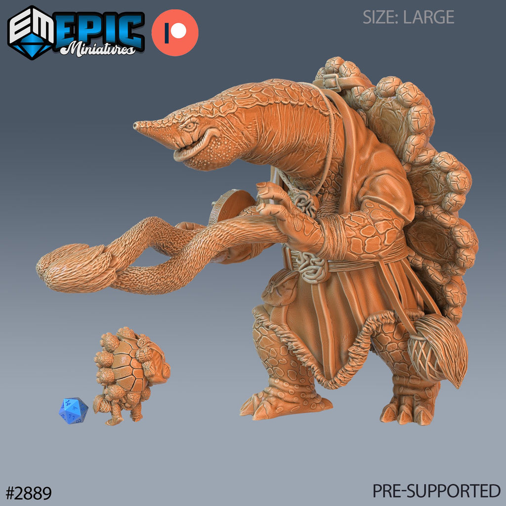 Island Turtle Folk Option #2889 front DND miniature Aquatic Journey 16k resin
