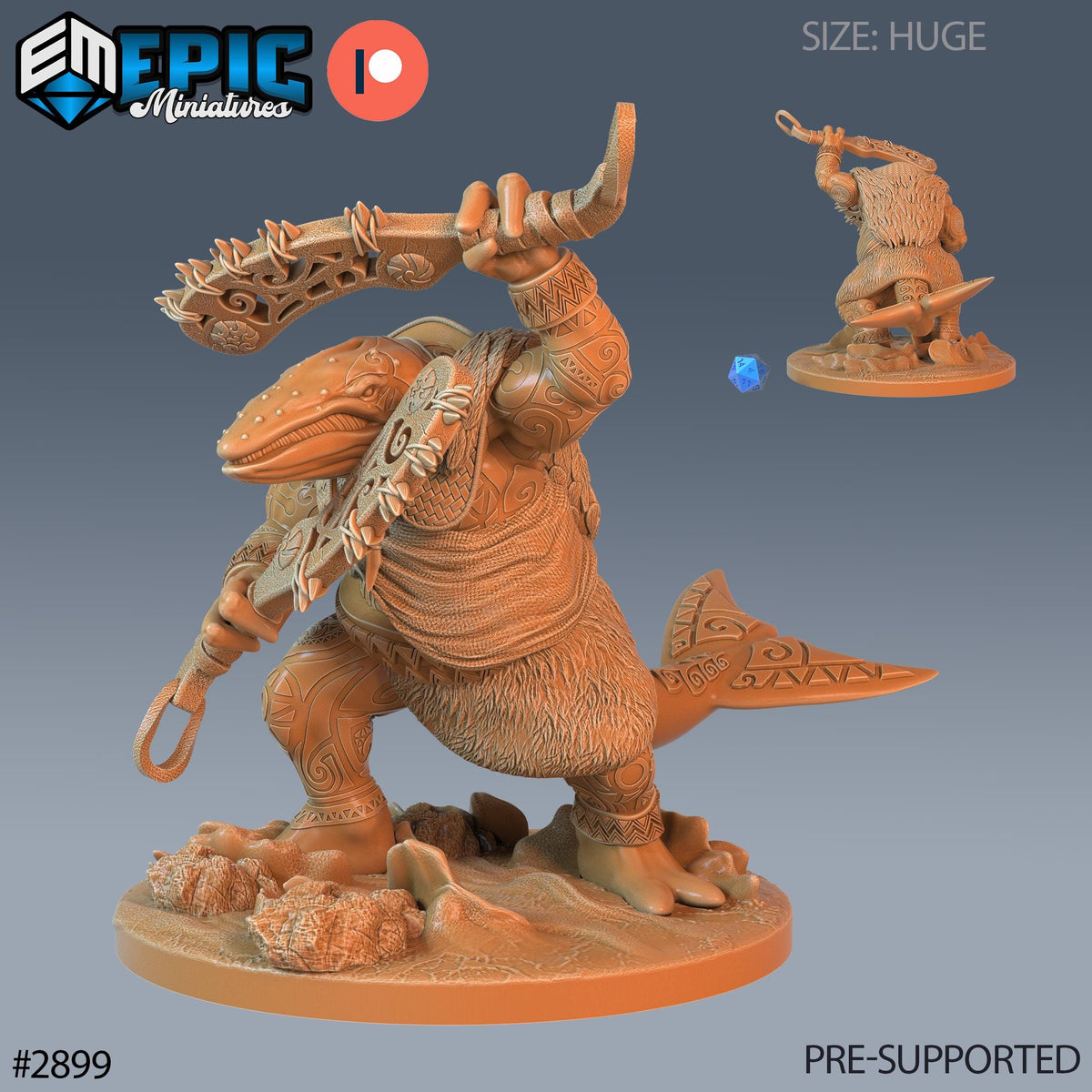 Whale Folk Option #2899 front DND miniature Aquatic Journey 16k resin