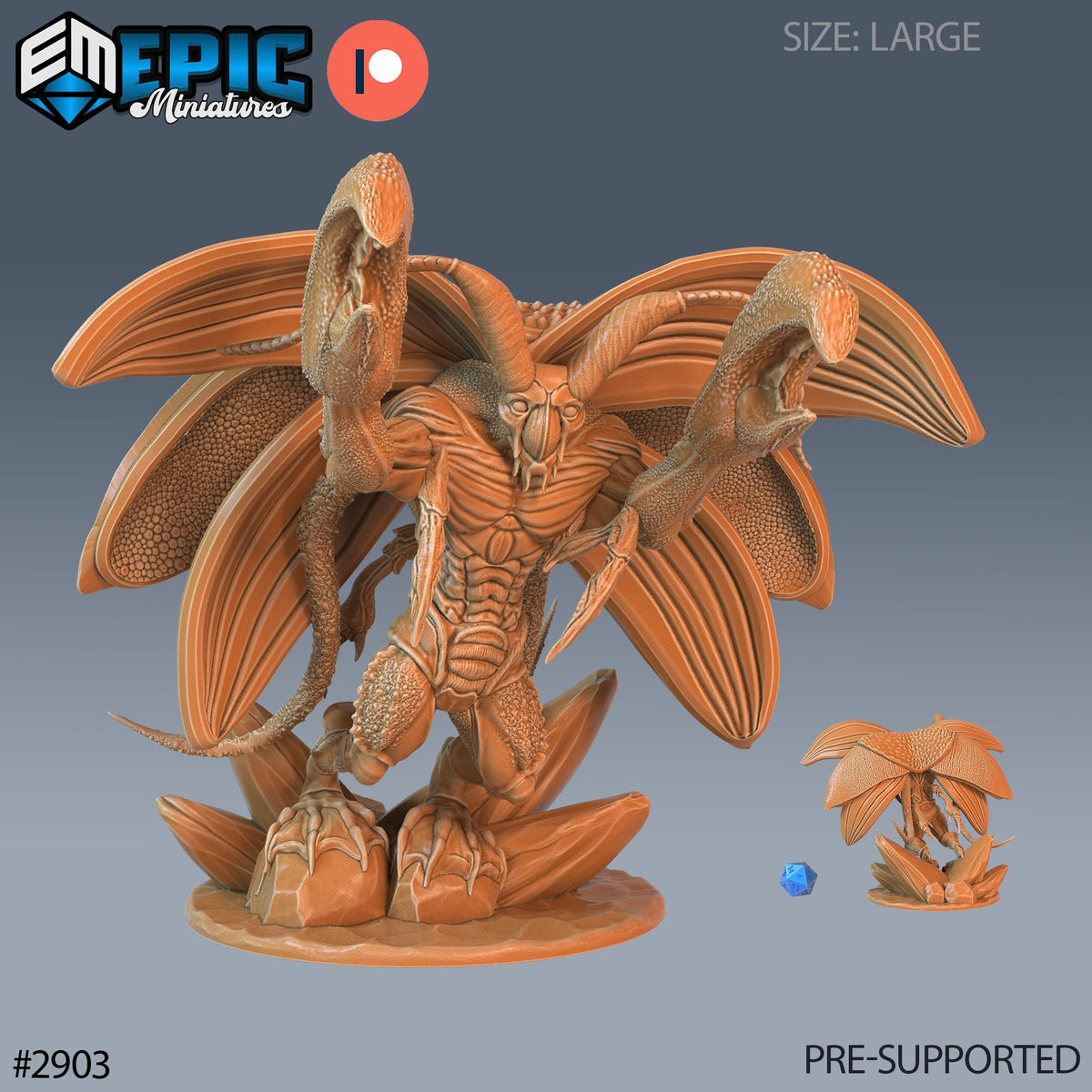 Lobster Cockroach Option #2903 front DND miniature Aquatic Journey 16k resin