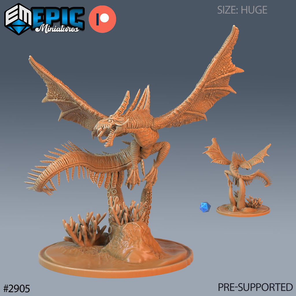 Ocean Drake Option #2905 front DND miniature Aquatic Journey 16k resin