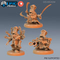 Frog Warlock Set of 3 DND miniatures group photo Eternal Fungi