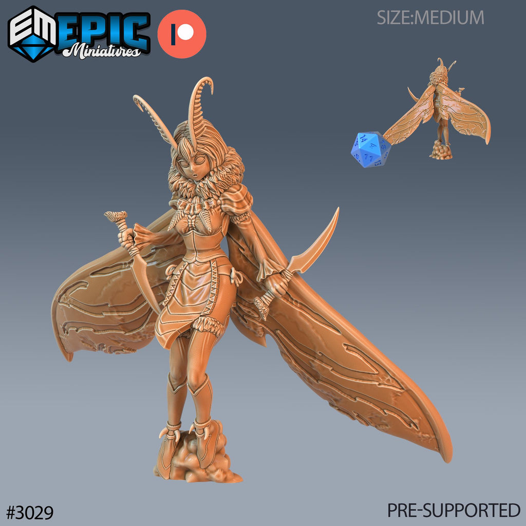 Moth Girl Option #3029 front DND miniature Eternal Fungi 16k resin