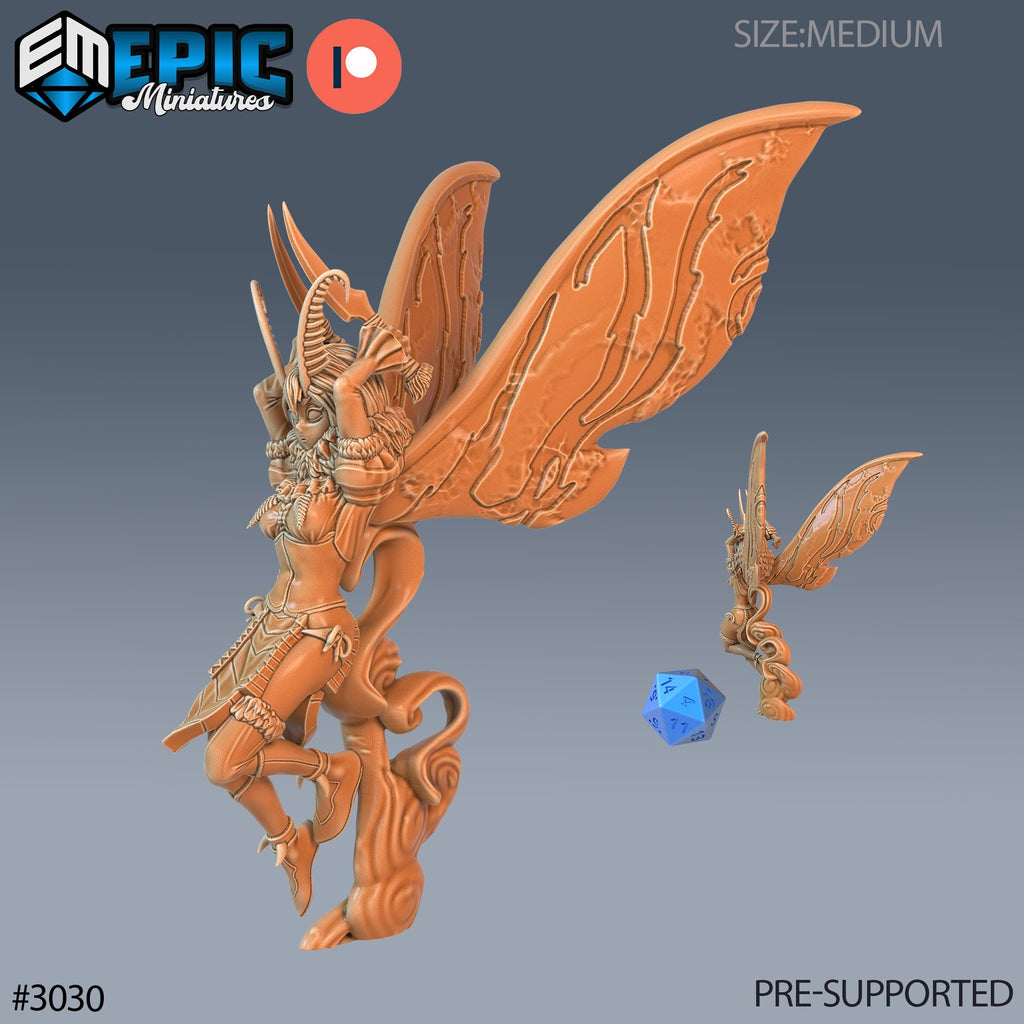 Moth Girl Option #3030 front DND miniature Eternal Fungi 16k resin