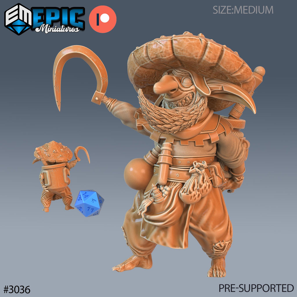 Mushroom Goblin Option #3036 front DND miniature Eternal Fungi 16k resin