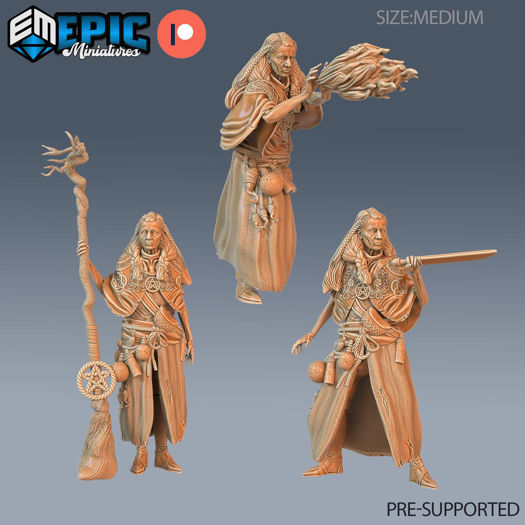 Swamp Hag Set of 3 DND miniatures group photo Eternal Fungi