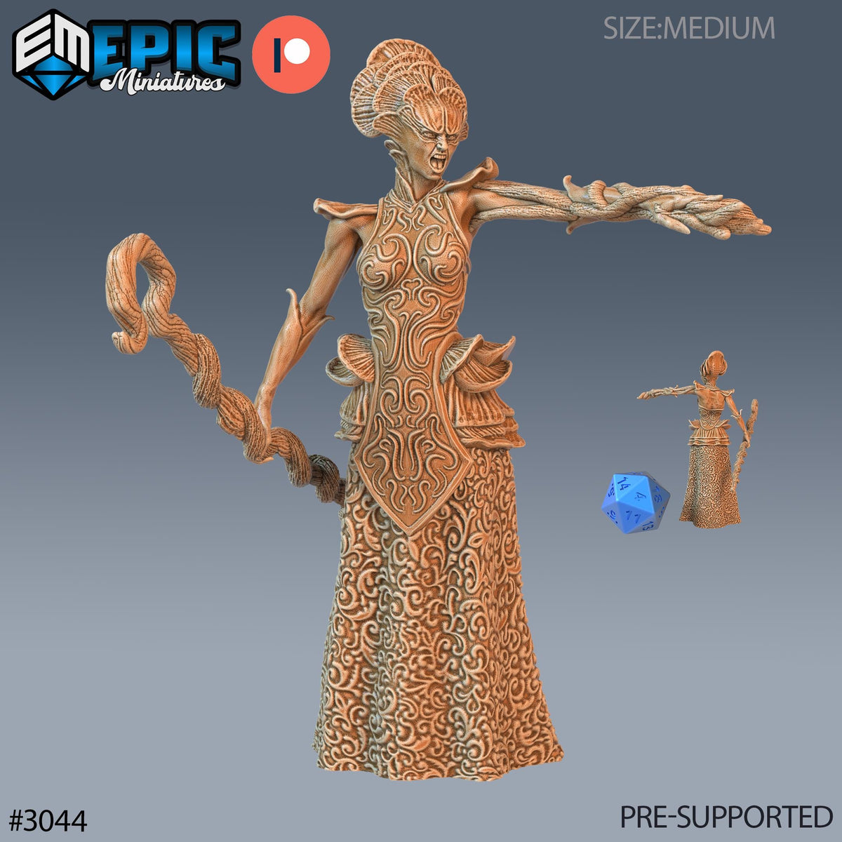 Fungi Demoness Option #3044 front DND miniature Eternal Fungi 16k resin