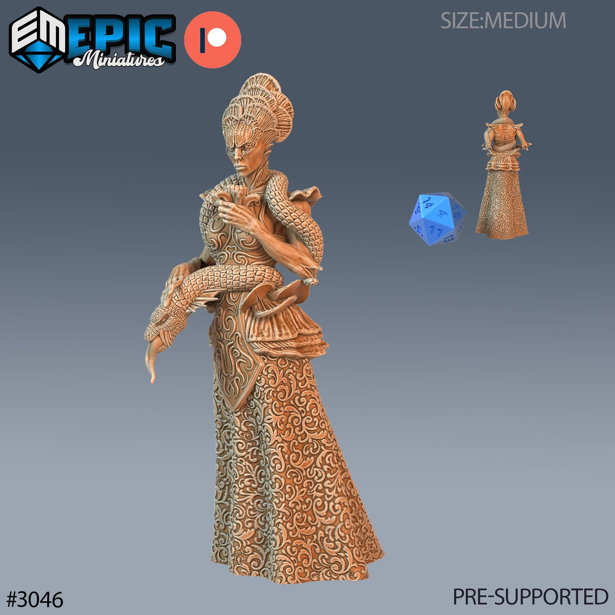 Fungi Demoness Option #3046 front DND miniature Eternal Fungi 16k resin