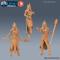 Wizard Female Player Character Set of 3 DND miniatures group photo Sunrise Tavern
