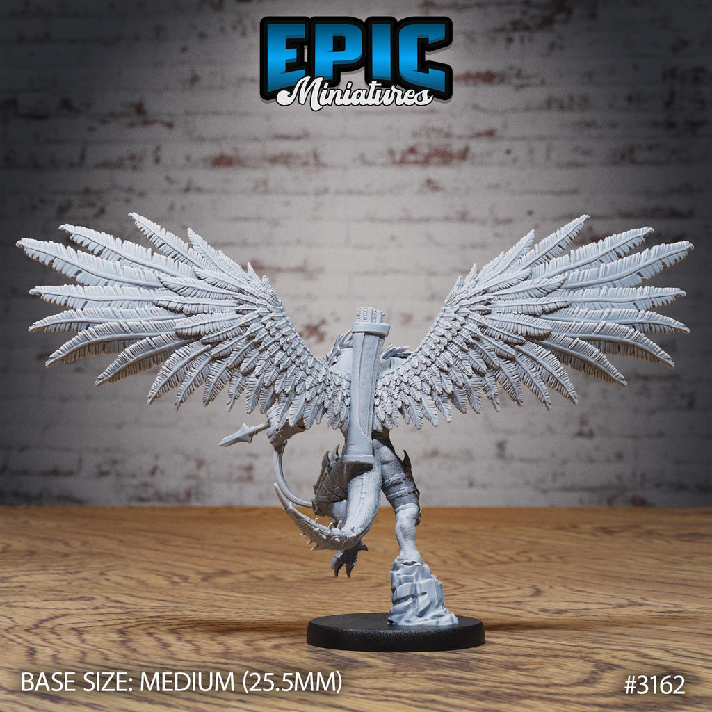 Winged Half Dragon Option #3164 front DND miniature Dragons Reign 16k resin