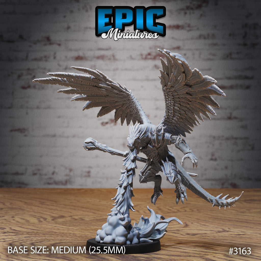 Winged Half Dragon Option #3164 back DND miniature Dragons Reign 16k resin