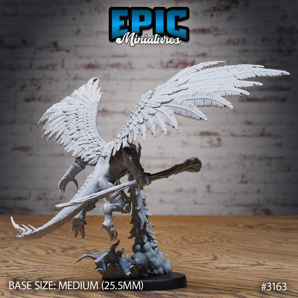 Winged Half Dragon Option #3165 front DND miniature Dragons Reign 16k resin
